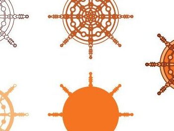 Intra απο ξύλο plywood 3mm-4mm πάχος – Τροχός πλοίου Ναυτική 3D Δίασταση  20x20 cm INTRAFABR-34875049 - Image 7