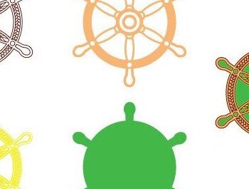 Intra απο ξύλο plywood 3mm-4mm πάχος – Τροχός πλοίου Ναυτική 3D Δίασταση 20x20 cm INTRAFABR-34886169 - Image 2