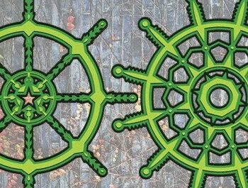 Intra απο ξύλο plywood 3mm-4mm πάχος – Δέσμη κοπής λέιζερ 3d Ship Wheel Nautical Δίασταση  20x20 cm INTRAFABR-39242560 - Image 7