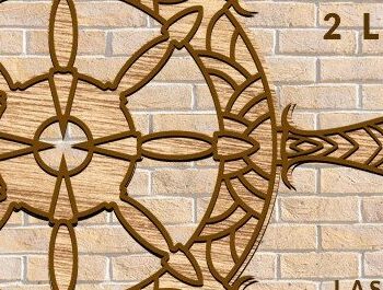 Intra απο ξύλο plywood 3mm-4mm πάχος – Τροχός πλοίου Ναυτικό 3d Δίασταση 20x20 cm INTRAFABR-34875024 - Image 6