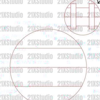 Intra απο ξύλο plywood 3mm-4mm πάχος – Αρχεία αποκοπής λέιζερ Shiplap Circle. Δίασταση  20x20 cm INTRAFABR-20596083 - Image 4