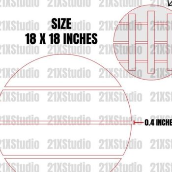 Intra απο ξύλο plywood 3mm-4mm πάχος – Αρχεία αποκοπής λέιζερ Shiplap Circle. Δίασταση  20x20 cm INTRAFABR-20596083 - Image 5