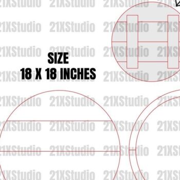 Intra απο ξύλο plywood 3mm-4mm πάχος – Αρχεία αποκοπής λέιζερ Shiplap Circle. Δίασταση  20x20 cm INTRAFABR-20599663 - Image 3