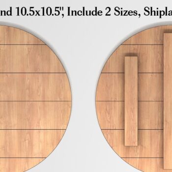 Intra απο ξύλο plywood 3mm-4mm πάχος – Shiplap Round Glowforge Score Lines Δίασταση  20x20 cm INTRAFABR-41728933 - Image 2