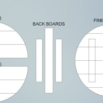 Intra απο ξύλο plywood 3mm-4mm πάχος – Shiplap Round Glowforge Score Lines Δίασταση  20x20 cm INTRAFABR-41728933 - Image 3