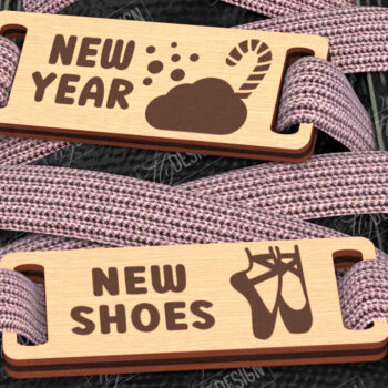 Intra απο ξύλο plywood 3mm-4mm πάχος – Πακέτο Charms με δαντέλα παπουτσιών Δίασταση 20x20 cm INTRAFABR-114816216 - Image 3