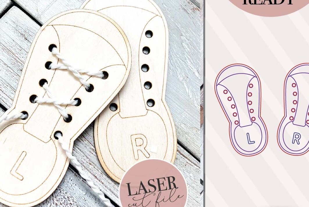 Intra απο ξύλο plywood 3mm-4mm πάχος – Παπούτσια Δαντέλα Practice Δίασταση  20x20 cm INTRAFABR-72244527