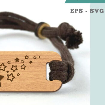 Intra απο ξύλο plywood 3mm-4mm πάχος – Βραχιόλι Shooting Star 1 Δίασταση 20x20 cm INTRAFABR-105090480 - Image 1