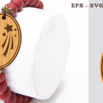 Intra απο ξύλο plywood 3mm-4mm πάχος – Βραχιόλι Shooting Star 1 Δίασταση 20x20 cm INTRAFABR-104775412 - Image 1