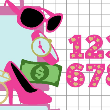 Intra απο ξύλο plywood 3mm-4mm πάχος – Shopping Girl Cake Topper 3D Δίασταση  20x20 cm INTRAFABR-99939493 - Image 2