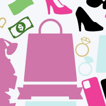 Intra απο ξύλο plywood 3mm-4mm πάχος – Shopping Girl Cake Topper 3D Δίασταση  20x20 cm INTRAFABR-99939493 - Image 3