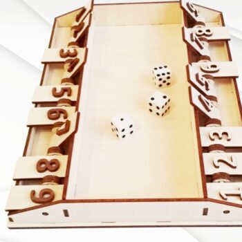 Intra απο ξύλο plywood 3mm-4mm πάχος – Shut the Box Game, File. Δίασταση 20x20 cm INTRAFABR-32172166 - Image 1