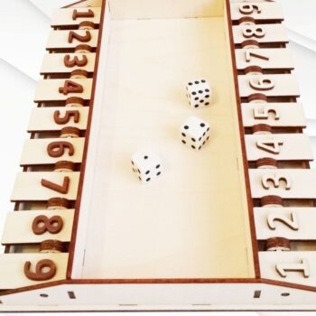 Intra απο ξύλο plywood 3mm-4mm πάχος – Shut the Box Game, File. Δίασταση 20x20 cm INTRAFABR-32172166 - Image 2