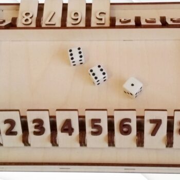 Intra απο ξύλο plywood 3mm-4mm πάχος – Shut the Box Game, File. Δίασταση 20x20 cm INTRAFABR-32172166 - Image 3