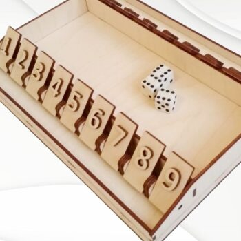 Intra απο ξύλο plywood 3mm-4mm πάχος – Shut the Box Game, File. Δίασταση 20x20 cm INTRAFABR-32172166 - Image 4