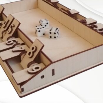 Intra απο ξύλο plywood 3mm-4mm πάχος – Shut the Box Game, File. Δίασταση 20x20 cm INTRAFABR-32172166 - Image 6