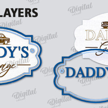 Intra απο ξύλο plywood 3mm-4mm πάχος – Σημάδι. Πινακίδα γκαράζ του μπαμπά Δίασταση 20x20 cm INTRAFABR-114318716 - Image 2