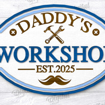 Intra απο ξύλο plywood 3mm-4mm πάχος – Σημάδι Πινακίδα εργαστηρίου μπαμπά Δίασταση 20x20 cm INTRAFABR-114319074 - Image 1