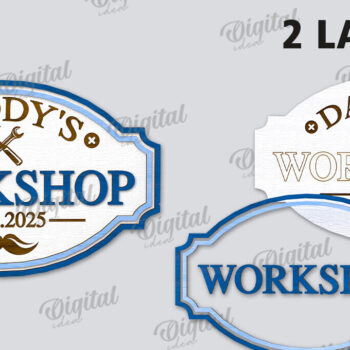 Intra απο ξύλο plywood 3mm-4mm πάχος – Σημάδι Πινακίδα εργαστηρίου μπαμπά Δίασταση 20x20 cm INTRAFABR-114319074 - Image 2