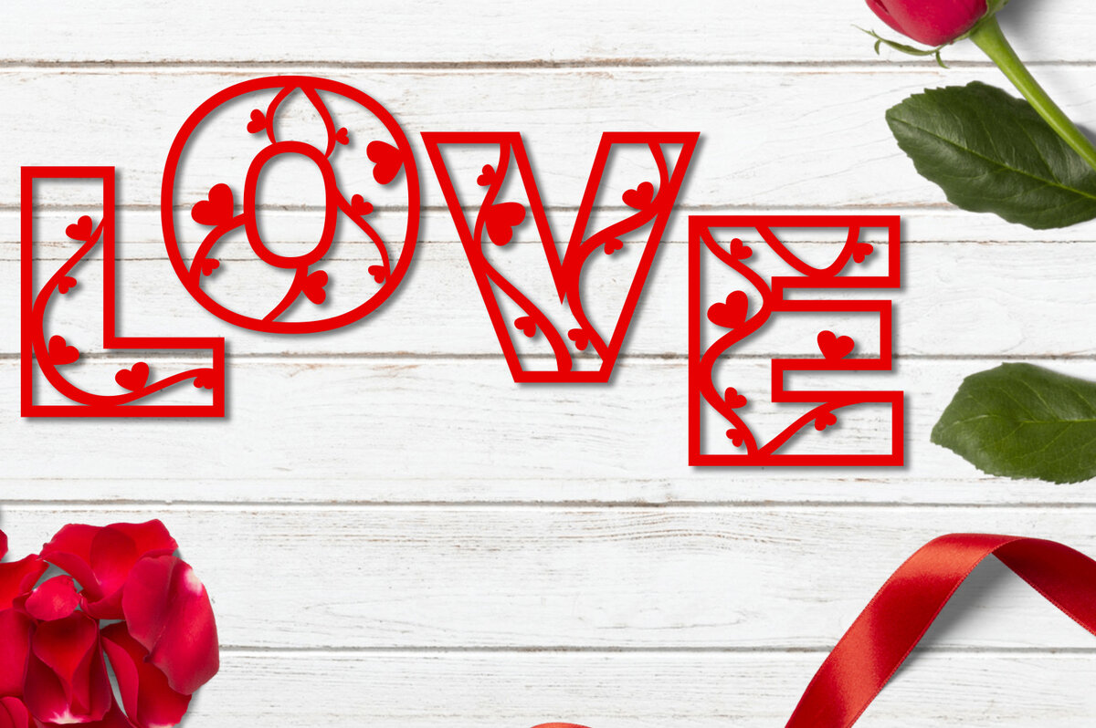 Intra απο ξύλο plywood 3mm-4mm πάχος – Σημάδι «Love» για την Δίασταση  20x20 cm INTRAFABR-4397251