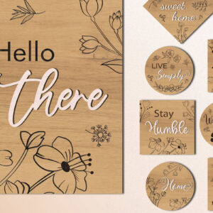 Intra απο ξύλο plywood 3mm-4mm πάχος – Δέσμη προτύπου κοπής λέιζερ SIGNS Δίασταση  40x30 cm INTRAFABR-70940961