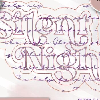 Intra απο ξύλο plywood 3mm-4mm πάχος – Silent Night, Christmas Sign Δίασταση 40x30 cm INTRAFABR-71541171 - Image 3