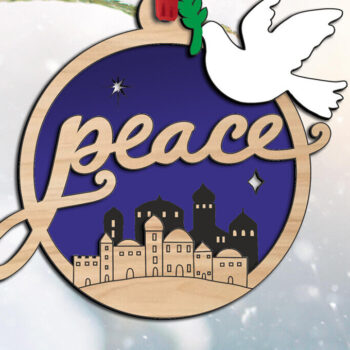 Intra απο ξύλο plywood 3mm-4mm πάχος – Silent Night Holy Night Christmas Δίασταση  20x20 cm INTRAFABR-109523596 - Image 1