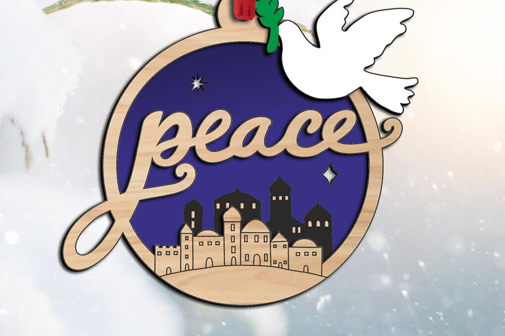 Intra απο ξύλο plywood 3mm-4mm πάχος – Silent Night Holy Night Christmas Δίασταση  20x20 cm INTRAFABR-109523596