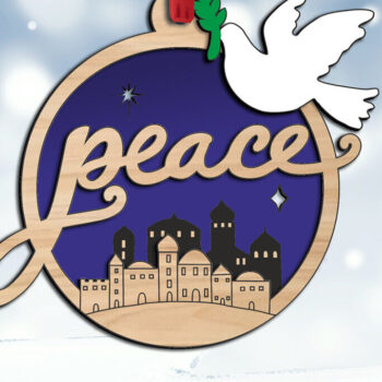 Intra απο ξύλο plywood 3mm-4mm πάχος – Silent Night Holy Night Christmas Δίασταση  20x20 cm INTRAFABR-109523596 - Image 3