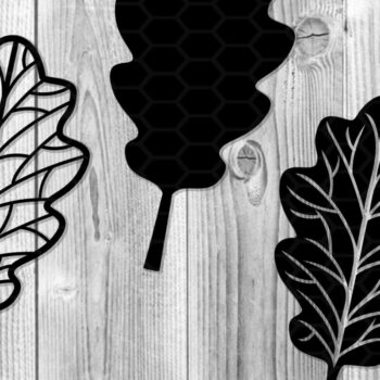 Intra απο ξύλο plywood 3mm-4mm πάχος – Σετ Clipart Silhoette Autumn Leaves Δίασταση 20x20 cm INTRAFABR-18260782 - Image 5