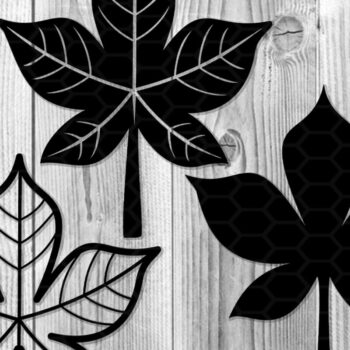 Intra απο ξύλο plywood 3mm-4mm πάχος – Σετ Clipart Silhoette Autumn Leaves Δίασταση 20x20 cm INTRAFABR-18260782 - Image 6