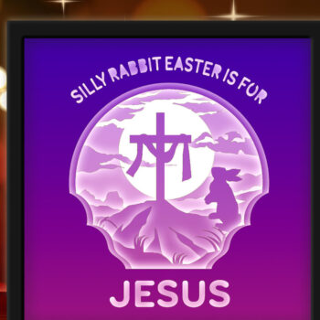 Intra απο ξύλο plywood 3mm-4mm πάχος – Το Silly Rabbit Easter είναι για τον Ιησού Δίασταση 20x20 cm INTRAFABR-27703651 - Image 2