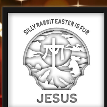 Intra απο ξύλο plywood 3mm-4mm πάχος – Το Silly Rabbit Easter είναι για τον Ιησού Δίασταση 20x20 cm INTRAFABR-27703651 - Image 3