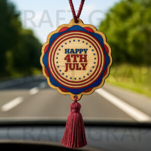 Intra απο ξύλο plywood 3mm-4mm πάχος – Απλό σημάδι 4ης Ιουλίου Δίασταση  20x20 cm INTRAFABR-123889388