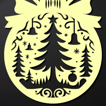 Intra απο ξύλο plywood 3mm-4mm πάχος – Απλή κοπή Χριστουγεννιάτικο στολίδι Δίασταση  20x20 cm INTRAFABR-110143668 - Image 2