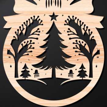 Intra απο ξύλο plywood 3mm-4mm πάχος – Απλή κοπή Χριστουγεννιάτικο στολίδι Δίασταση 20x20 cm INTRAFABR-110143685 - Image 1