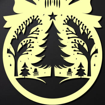 Intra απο ξύλο plywood 3mm-4mm πάχος – Απλή κοπή Χριστουγεννιάτικο στολίδι Δίασταση 20x20 cm INTRAFABR-110143685 - Image 2