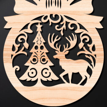 Intra απο ξύλο plywood 3mm-4mm πάχος – Απλή κοπή Χριστουγεννιάτικο στολίδι Δίασταση 20x20 cm INTRAFABR-110143690 - Image 1