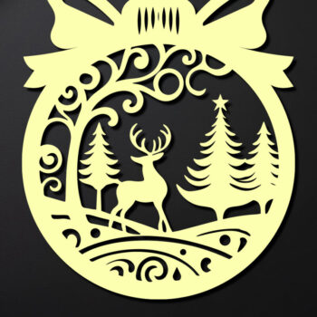 Intra απο ξύλο plywood 3mm-4mm πάχος – Απλή κοπή Χριστουγεννιάτικο στολίδι Δίασταση  20x20 cm INTRAFABR-110201230 - Image 2