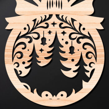 Intra απο ξύλο plywood 3mm-4mm πάχος – Απλή κοπή Χριστουγεννιάτικο στολίδι Δίασταση 20x20 cm INTRAFABR-110143740 - Image 1