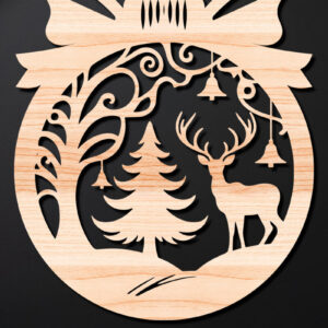 Intra απο ξύλο plywood 3mm-4mm πάχος – Απλή κοπή Χριστουγεννιάτικο στολίδι Δίασταση  20x20 cm INTRAFABR-110143743