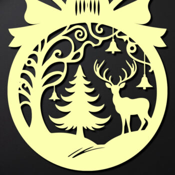 Intra απο ξύλο plywood 3mm-4mm πάχος – Απλή κοπή Χριστουγεννιάτικο στολίδι Δίασταση 20x20 cm INTRAFABR-110143743 - Image 2