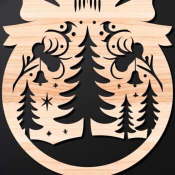 Intra απο ξύλο plywood 3mm-4mm πάχος – Απλή κοπή Χριστουγεννιάτικο στολίδι Δίασταση  20x20 cm INTRAFABR-110143590 - Image 1