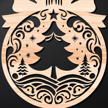 Intra απο ξύλο plywood 3mm-4mm πάχος – Απλή κοπή Χριστουγεννιάτικο στολίδι Δίασταση 20x20 cm INTRAFABR-110143609 - Image 1