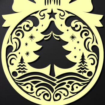 Intra απο ξύλο plywood 3mm-4mm πάχος – Απλή κοπή Χριστουγεννιάτικο στολίδι Δίασταση 20x20 cm INTRAFABR-110143609 - Image 2