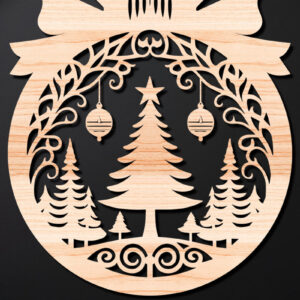 Intra απο ξύλο plywood 3mm-4mm πάχος – Απλή κοπή Χριστουγεννιάτικο στολίδι Δίασταση  20x20 cm INTRAFABR-110143651