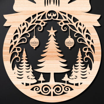 Intra απο ξύλο plywood 3mm-4mm πάχος – Απλή κοπή Χριστουγεννιάτικο στολίδι Δίασταση 20x20 cm INTRAFABR-110143651 - Image 1