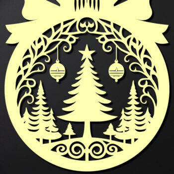 Intra απο ξύλο plywood 3mm-4mm πάχος – Απλή κοπή Χριστουγεννιάτικο στολίδι Δίασταση 20x20 cm INTRAFABR-110143651 - Image 2