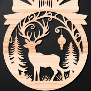 Intra απο ξύλο plywood 3mm-4mm πάχος – Απλή κοπή Χριστουγεννιάτικο στολίδι Δίασταση  20x20 cm INTRAFABR-110143659