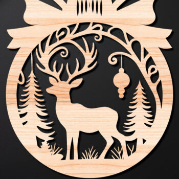 Intra απο ξύλο plywood 3mm-4mm πάχος – Απλή κοπή Χριστουγεννιάτικο στολίδι Δίασταση 20x20 cm INTRAFABR-110143659 - Image 1